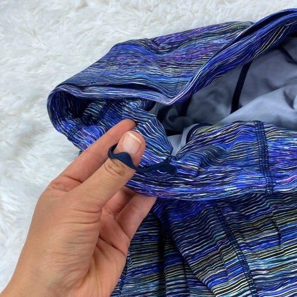 Lululemon Fast and Free Tight II 25" *Non-Reflective Nulux Interconnect Blue Mul - Picture 3 of 5
